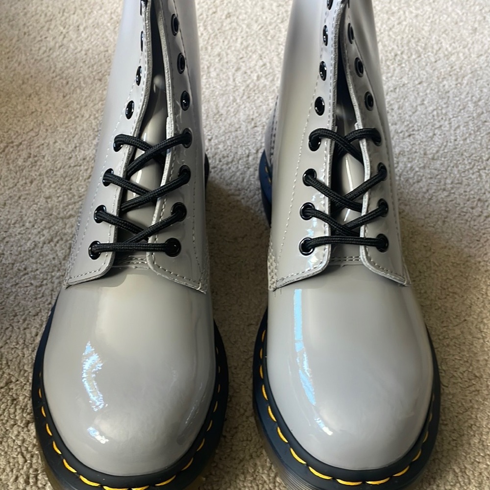 Brand new with box Dr.Martens patent gray